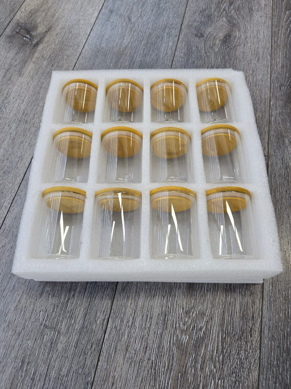 12-piece 200ml spice jar set for kitchen and pantry storage