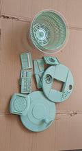 Multi-functional 8pcs Salad Spinner with Vegetable Chopper shown from another angle (Pp)