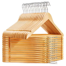 10pcs Wooden Clothes Hangers shown from another angle (Wooden)