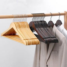 10pcs Wooden Clothes Hangers shown from another angle (Wooden)
