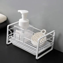 Sink Caddy with Water Tray — Carbon Steel  and Plastic  Tray , Arvani Home Essentials