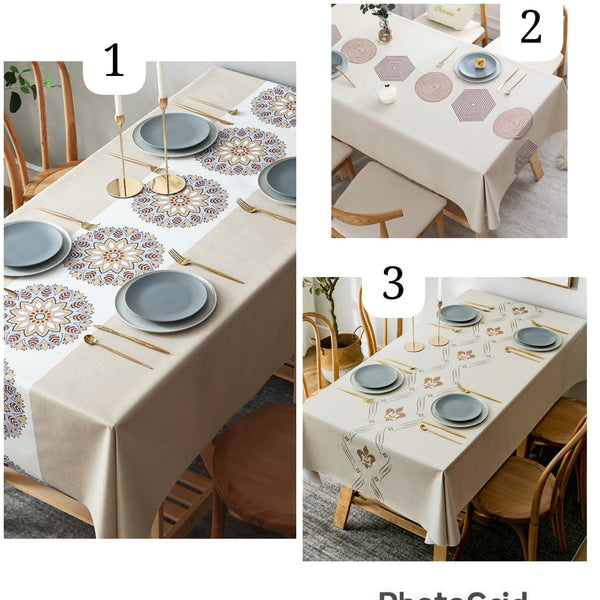 Nordic Style Pvc Table Cloth — Pvc, Arvani Home Essentials