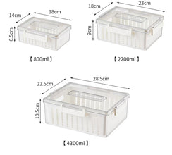 3pcs Stackable Food Storage Containers shown from another angle (Kitchen Storage & Organisation)