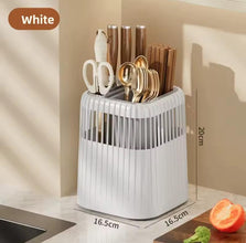 Multi-Functional Rotating Knife & Utensil Rack shown from another angle (Kitchen Storage & Organisation)