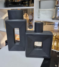 Resin Square Decorative vase set shown from another angle (Office & Desk Organisation)