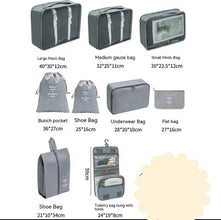 9pcs Luggage Travel Organizers /packing cubes For Suitcase shown from another angle (Navy blue,black,grey,pink)
