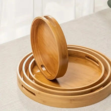 MULTIFUNCTIONAL BIG SIZED 4 IN 1 BAMBOO TRAYS shown from another angle (Bamboo)