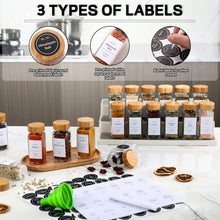 29pcs SET GLASS STORAGE SPICE & JARS WITH BAMBOO LID shown from another angle (Glass, Bamboo)