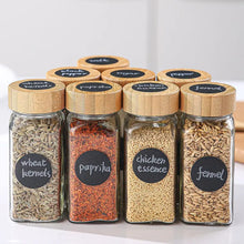 29pcs SET GLASS STORAGE SPICE & JARS WITH BAMBOO LID shown from another angle (Glass, Bamboo)