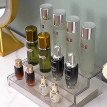 3 tier Expandable acrylic Rack shown from another angle (Acrylic)