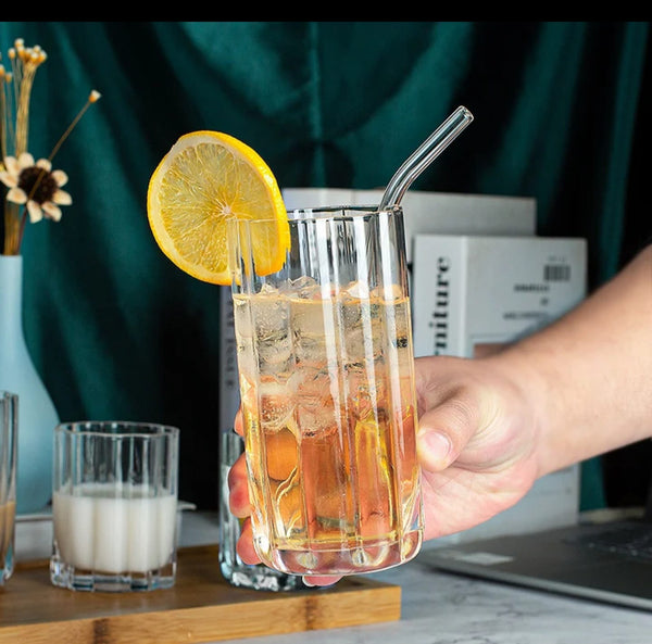 Ribbed Aesthetic Highball Glass — Glass, Arvani Home Essentials