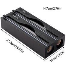 2in1 Bamboo Wrap Dispenser With Cutter shown from another angle (Bamboo)