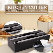 2in1 Bamboo Wrap Dispenser With Cutter — Bamboo, Arvani Home Essentials