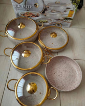 9PCS GRANITE COATING KITCHEN COOKWARE SET shown from another angle (Cookware)