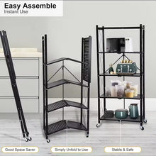 5 LAYER FOLDABLE KITCHEN RACK shown from another angle (Kitchen Storage & Organisation)