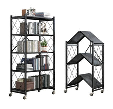 5 LAYER FOLDABLE KITCHEN RACK shown from another angle (Kitchen Storage & Organisation)