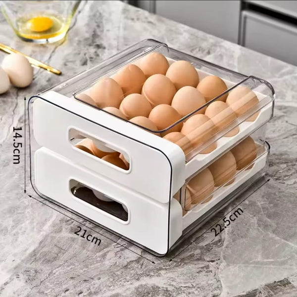 Acrylic Double layered Egg Storage Box/Egg Tray — Acrylic, Arvani Home Essentials