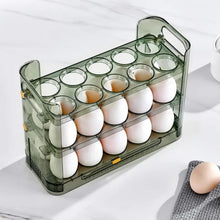 Autoflip Fridge Egg Storage Plastic Box shown from another angle (Plastic)