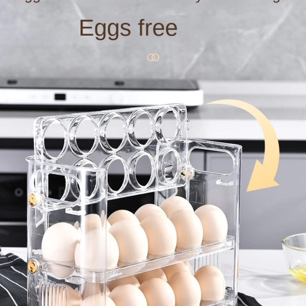 Autoflip Fridge Egg Storage Plastic Box — Plastic, Arvani Home Essentials