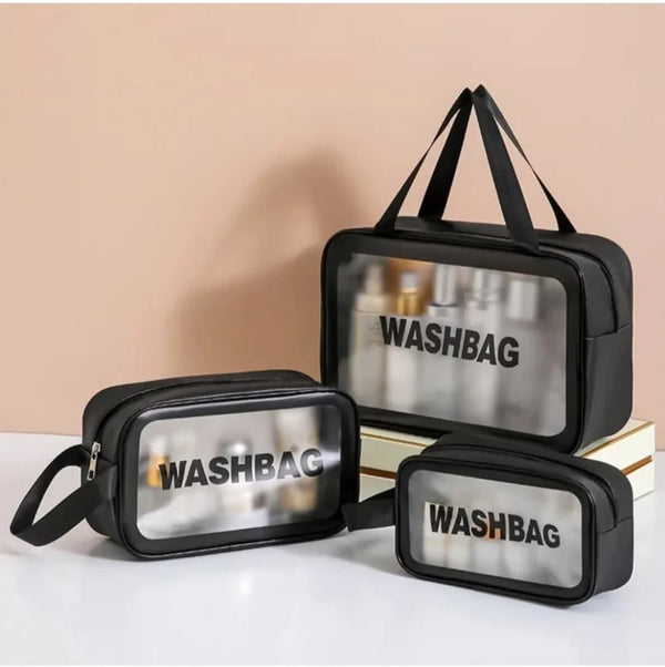 3pc wash bag pouch — Storage & Organisation, Arvani Home Essentials