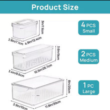 7-Piece BPA-Free Stackable Acrylic Fridge Organizer shown from another angle (Acrylic)