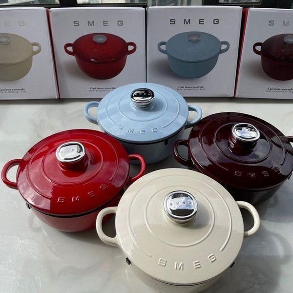 SMEG CAST IRON CASSEROLE — Cast iron, Arvani Home Essentials
