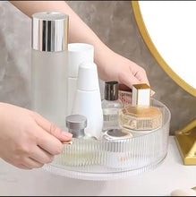 Ribbed Acrylic Lazy Susan / Cosmetic Organizer shown from another angle (Acrylic)
