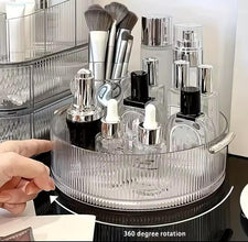 Ribbed Acrylic Lazy Susan / Cosmetic Organizer — Acrylic, Arvani Home Essentials