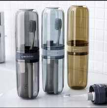 Portable Toothbrush & Toothpaste Holder — Clear, Grey, Gold, Arvani Home Essentials