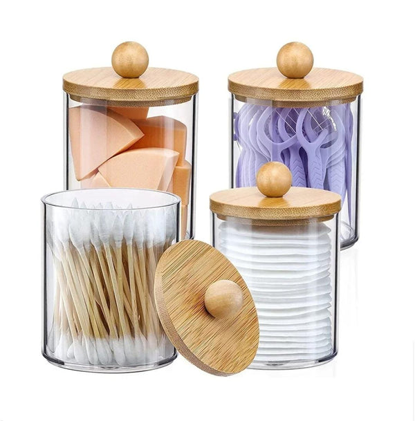 Acrylic Earbud / Swab / Cotton Wool Multipurpose Organizer — Acrylic, Cotton, Arvani Home Essentials