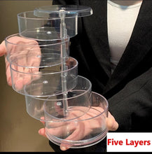Acrylic Rotating Jewellery Holder shown from another angle (High-quality transparent acrylic)