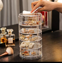 Acrylic Rotating Jewellery Holder shown from another angle (High-quality transparent acrylic)
