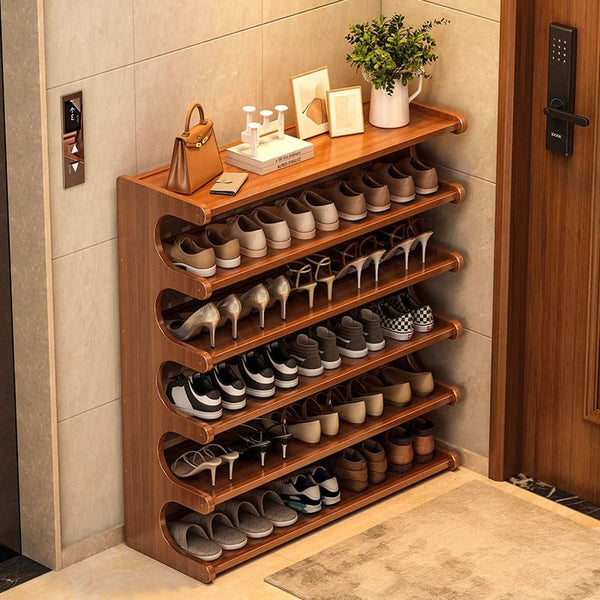 6-Layer Bamboo Shoe Rack — Bamboo, Arvani Home Essentials