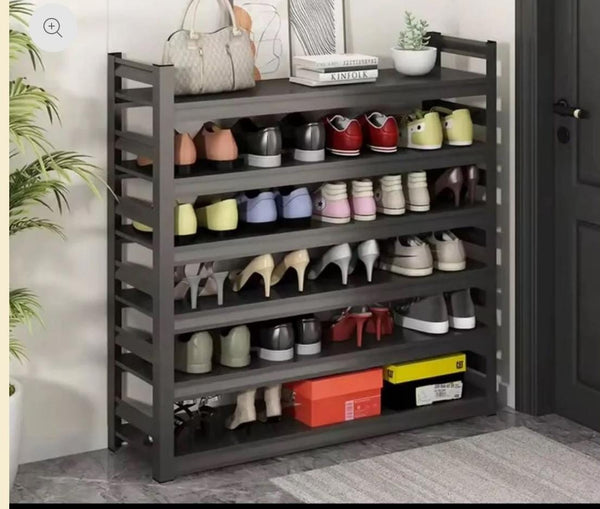 Metallic Shoe Rack — Black, Arvani Home Essentials