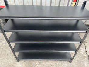Metallic Shoe Rack shown from another angle (Black)