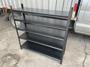 Metallic Shoe Rack shown from another angle (Black)
