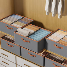 Partitioned Closet Organizers shown from another angle (Grey)