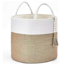 Woven Decorative Laundry / Toys Basket shown from another angle (Kitchen Storage & Organisation)