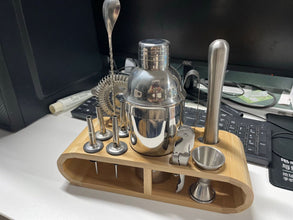 12pcs Cocktail Shaker Set shown from another angle (Kitchen Storage & Organisation)