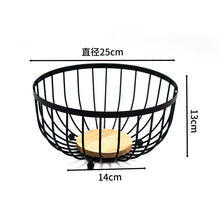 Quality Heavy Fruit Basket/Holder with Bamboo shown from another angle (Bamboo)
