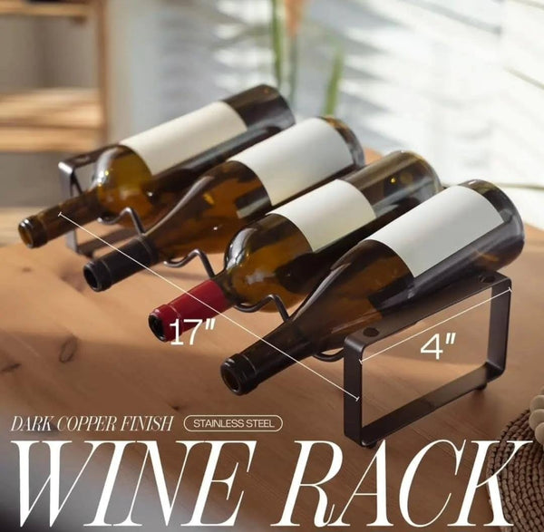 Metallic Carbon Wine Holder — Dinnerware, Arvani Home Essentials