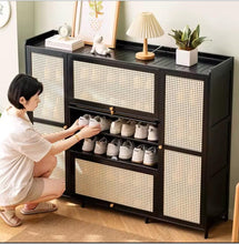 26 Pairs Wooden bamboo shoe cabinet — Wooden, Bamboo, Arvani Home Essentials