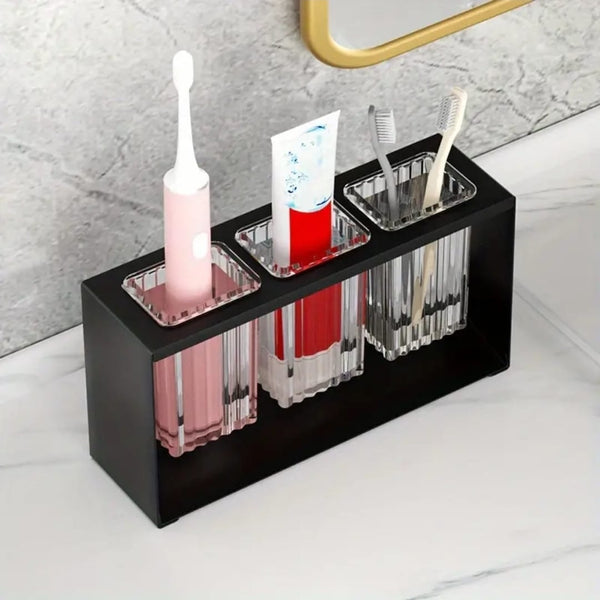 Multifunctional Countertop Organizer — Durable ABS with elegant metal accents for a modern, stylish look, Arvani Home Essentials
