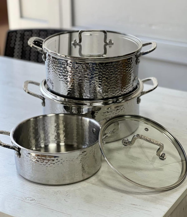 UAKEEN 6PCS STAINLESS STEEL SET — Stainless steel, Arvani Home Essentials