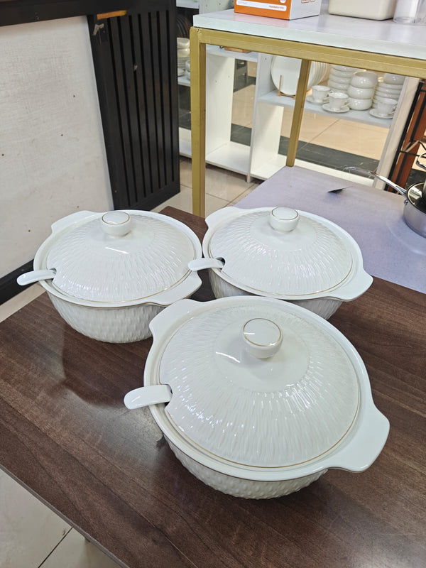 3 pcs ceramic bowl set — Ceramic, Arvani Home Essentials