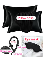 7 in 1 Ladies sleeping silk night set shown from another angle (Bedroom)