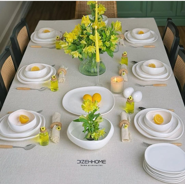 27Pc Elegant European Porcelain Dinner set — Porcelain, Arvani Home Essentials