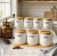 Luxury 8pc -Piece Canister set shown from another angle (Kitchen Storage & Organisation)