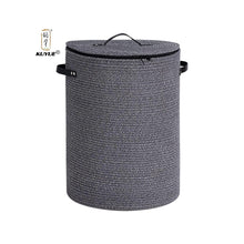 Woven decorative basket with lid shown from another angle (Kitchen Storage & Organisation)