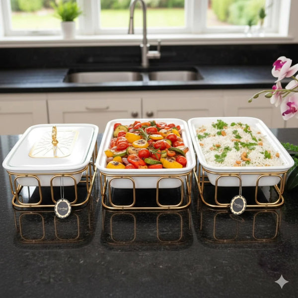 3 in 1 Chaffing dishes/food warmers — Dinnerware, Arvani Home Essentials